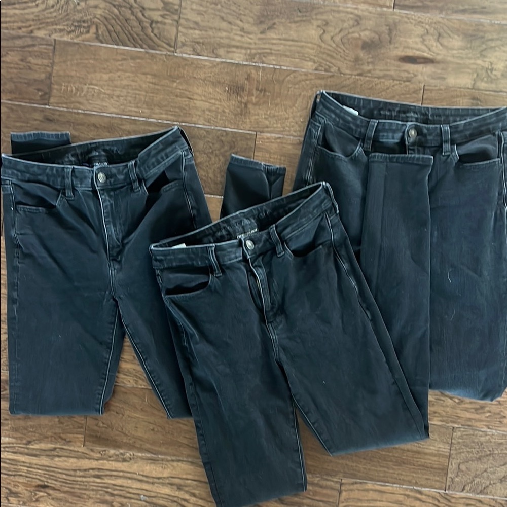 American Eagle Black Skinny Jeans Size 10 XLong